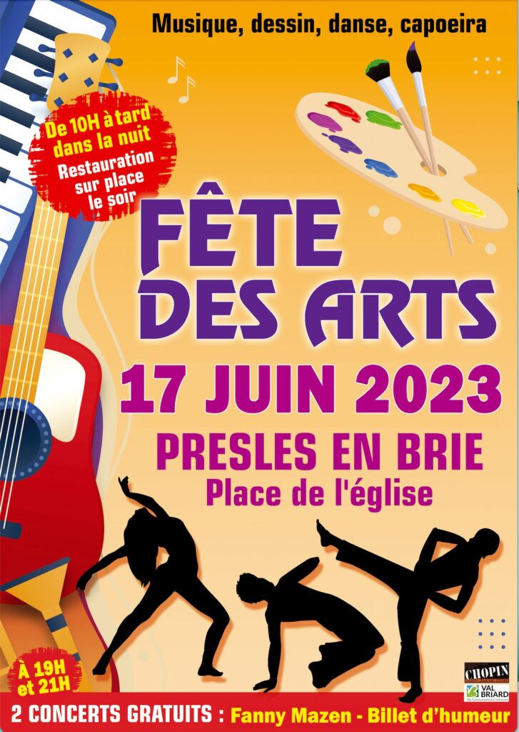 Affiche de la Fête des arts 2023 de Presles-en-Brie
